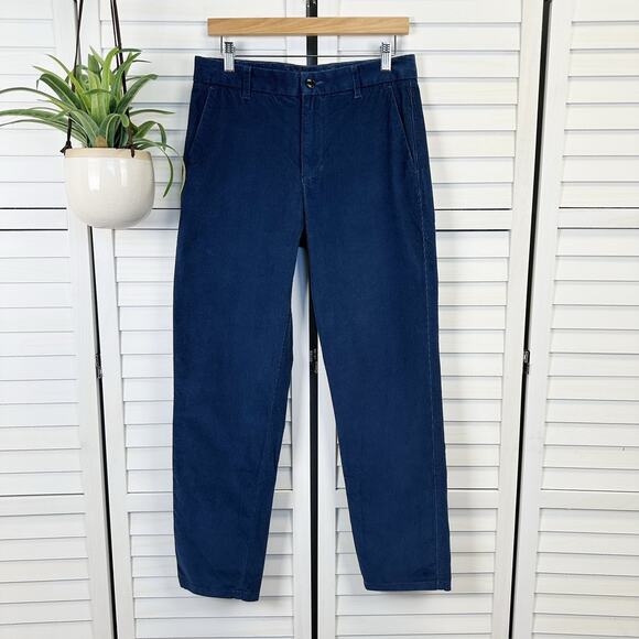 Everlane Blue Uniform Straight Fit Corduroy Pants Organic Cotton Size 30x30 - Picture 1 of 9